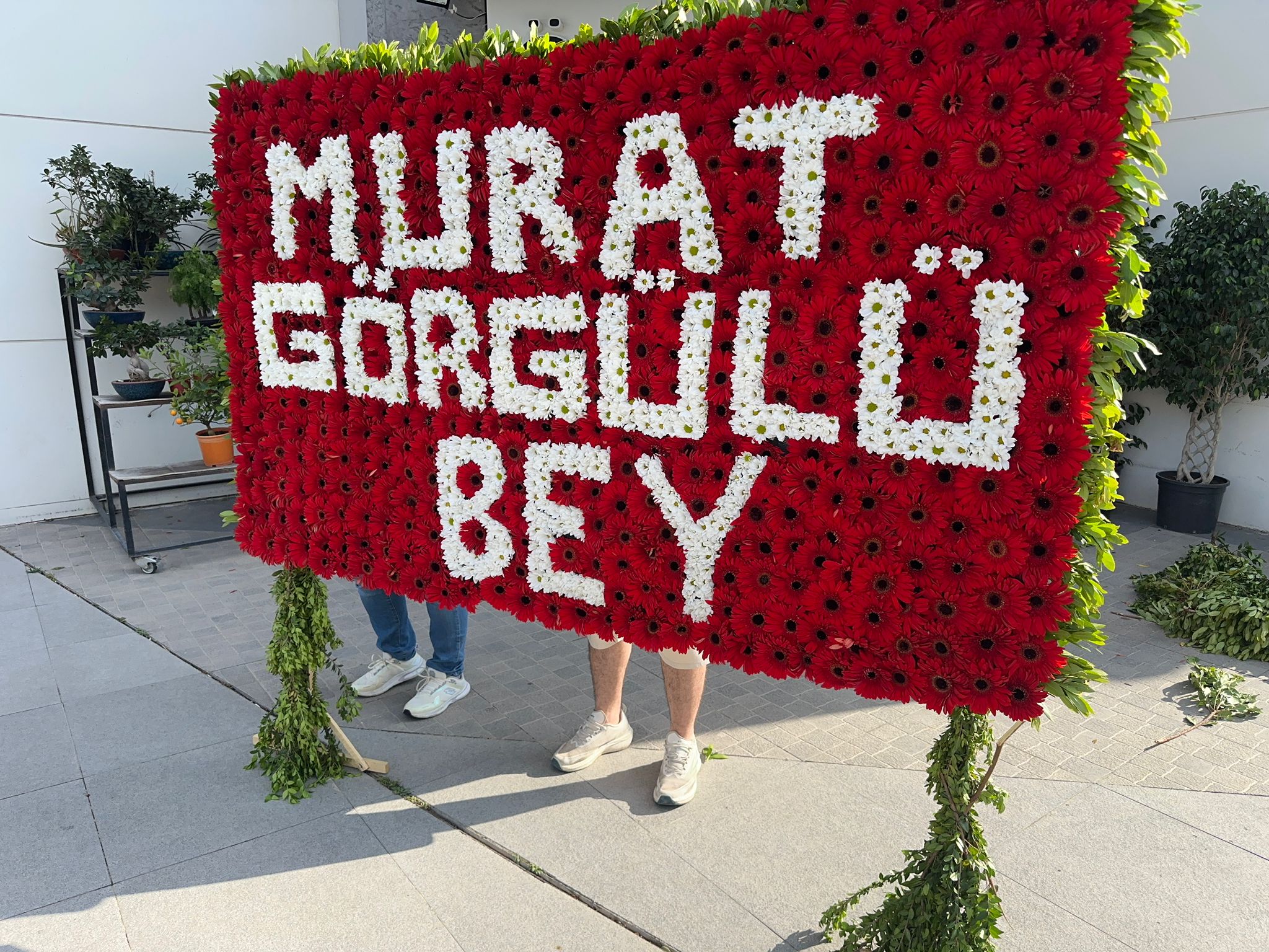 120x200cm Büyük Boy Canlı Pano Çelenk