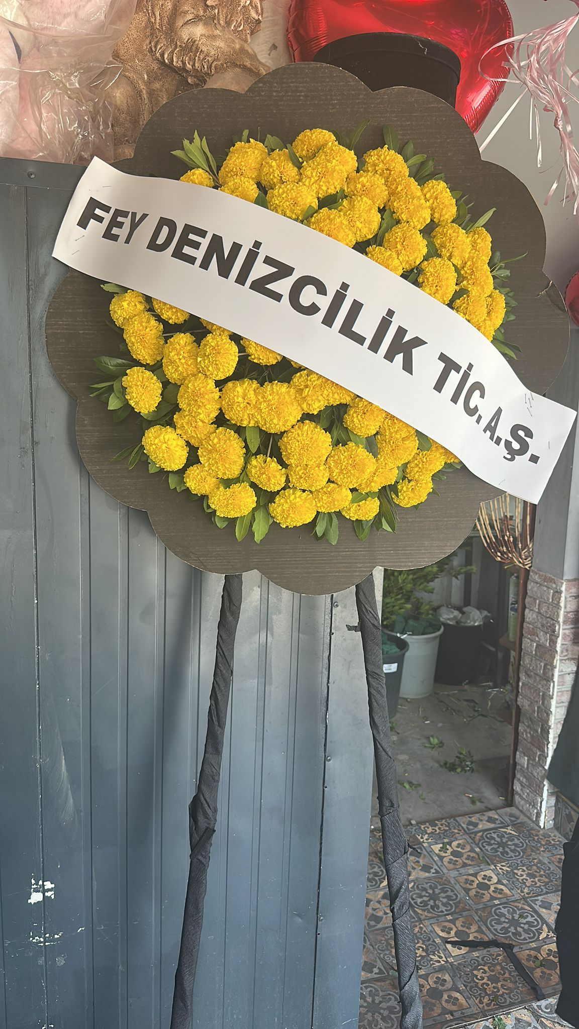 Yuvarlak Canlı Model Cenaze Çelenk